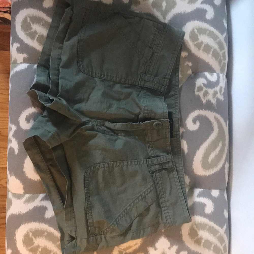 Express army green shorts